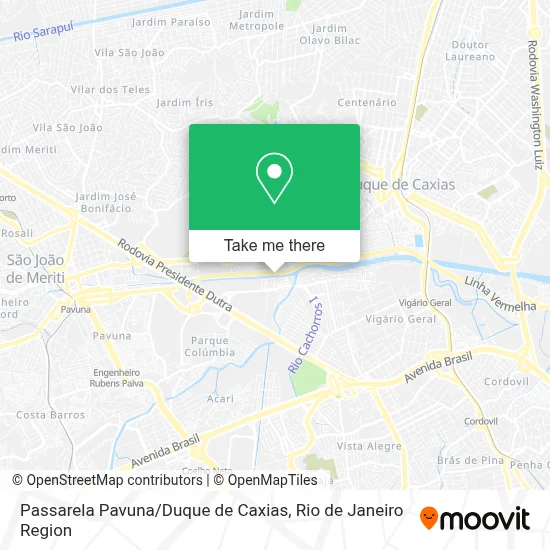 Passarela Pavuna / Duque de Caxias map