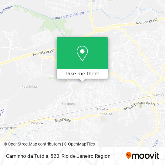 Caminho da Tutóia, 520 map