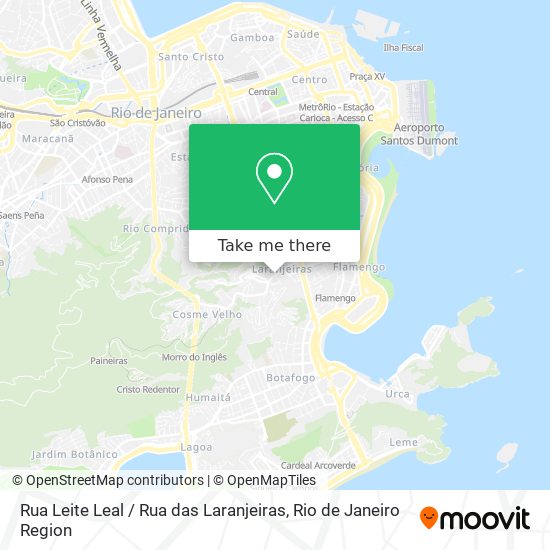 Mapa Rua Leite Leal / Rua das Laranjeiras