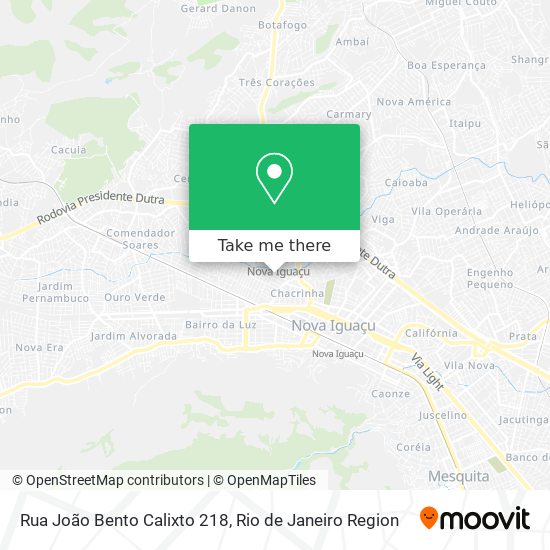 Mapa Rua João Bento Calixto 218