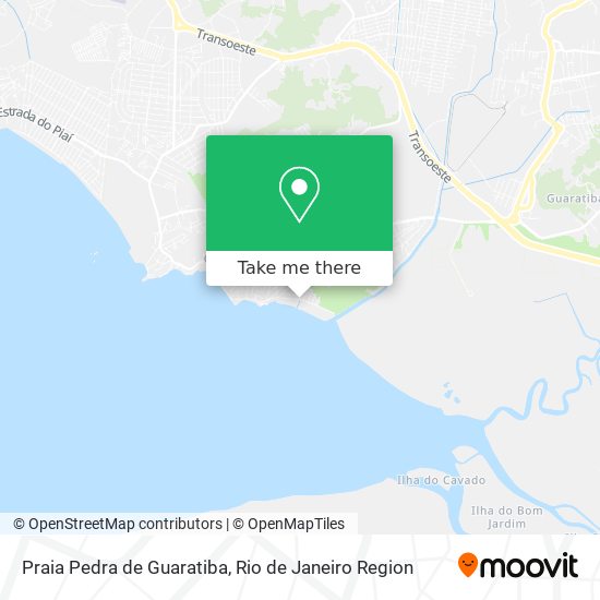 Mapa Praia Pedra de Guaratiba