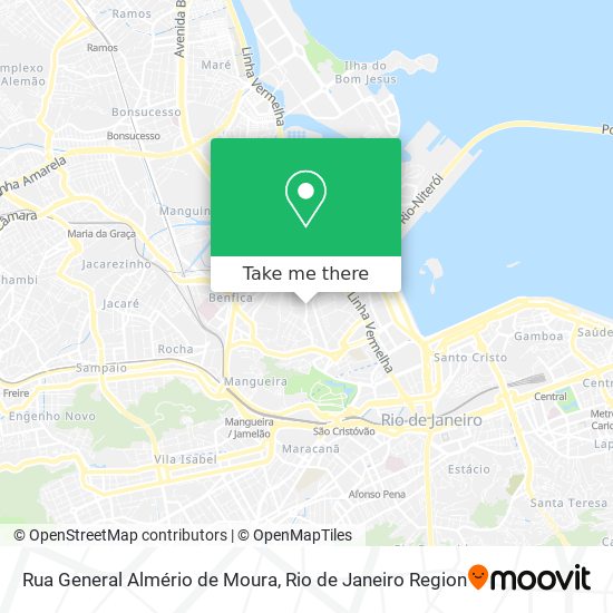 Mapa Rua General Almério de Moura