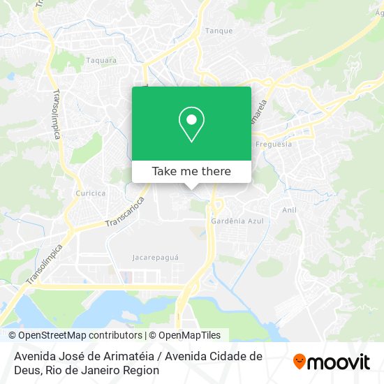Mapa Avenida José de Arimatéia / Avenida Cidade de Deus