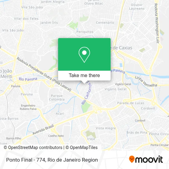 Ponto Final - 774 map
