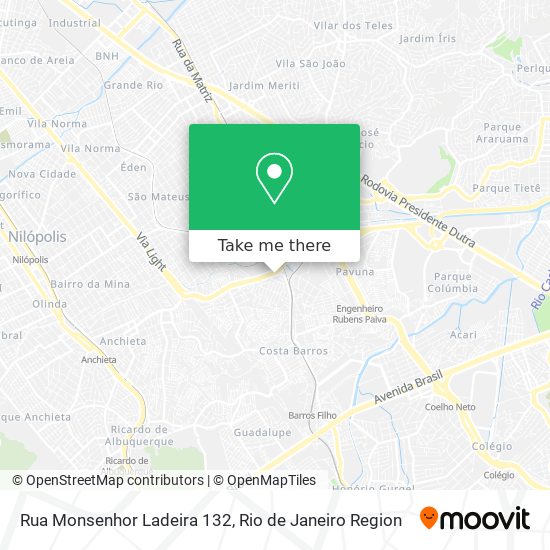 Mapa Rua Monsenhor Ladeira 132