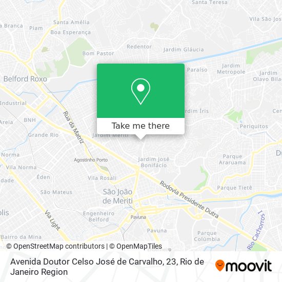 Avenida Doutor Celso José de Carvalho, 23 map