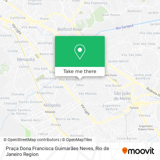 Mapa Praça Dona Francisca Guimarães Neves