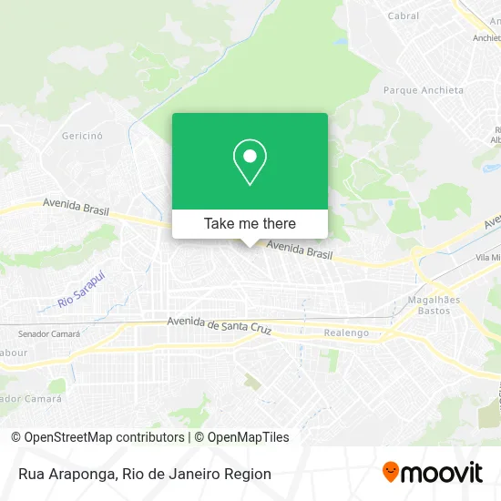 Rua Araponga map