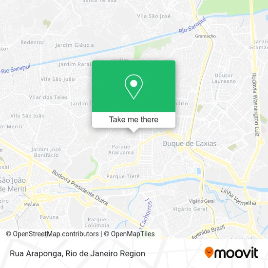 Rua Araponga map