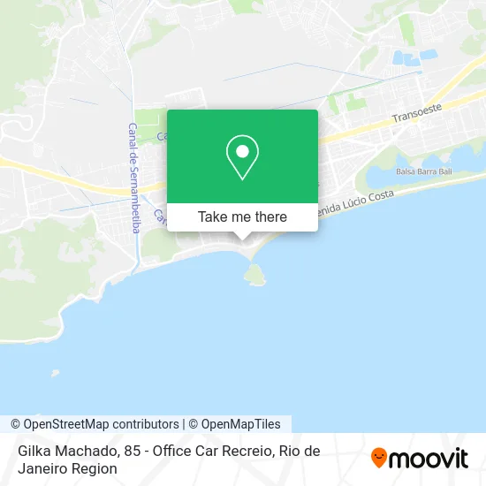 Gilka Machado, 85 - Office Car Recreio map