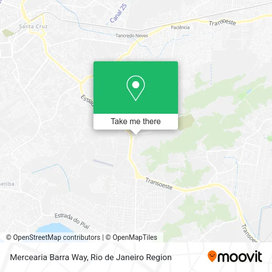 Mercearia Barra Way map