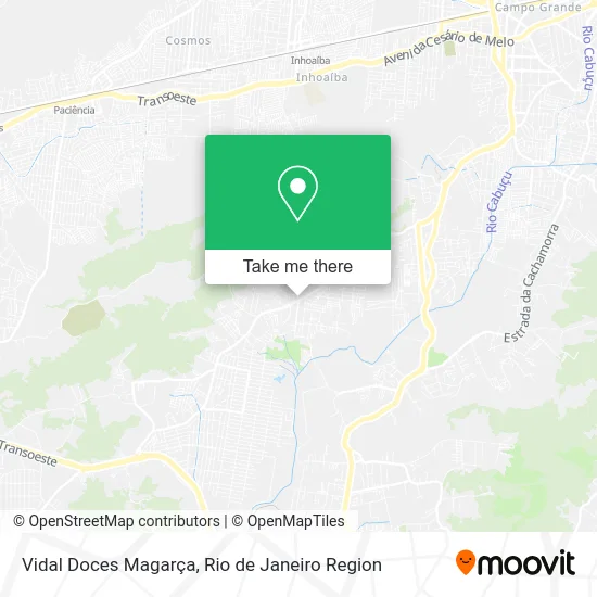 Vidal Doces Magarça map