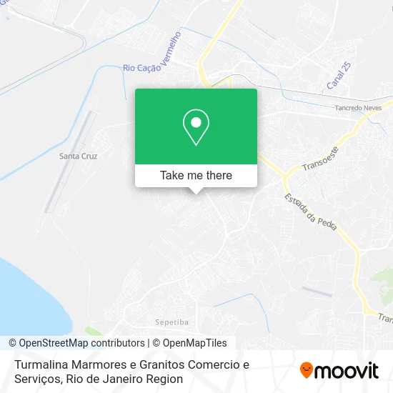 Turmalina Marmores e Granitos Comercio e Serviços map