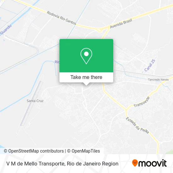V M de Mello Transporte map