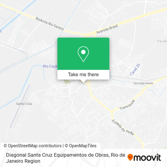 Diagonal Santa Cruz Equipamentos de Obras map