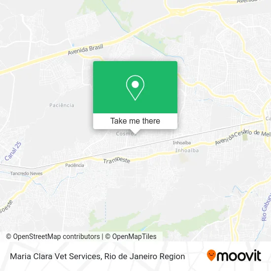 Maria Clara Vet Services map
