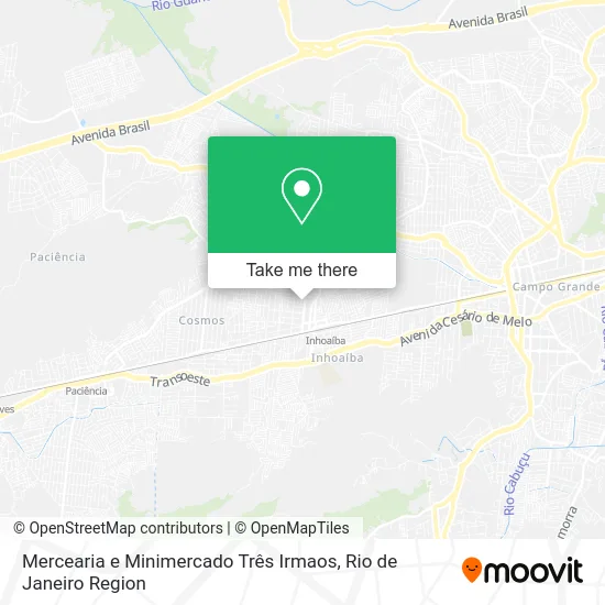 Mercearia e Minimercado Três Irmaos map