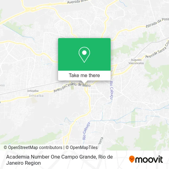 Academia Number One Campo Grande map
