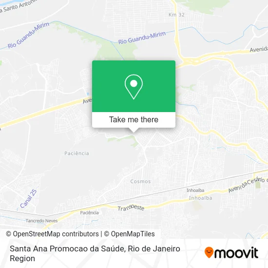 Santa Ana Promocao da Saúde map