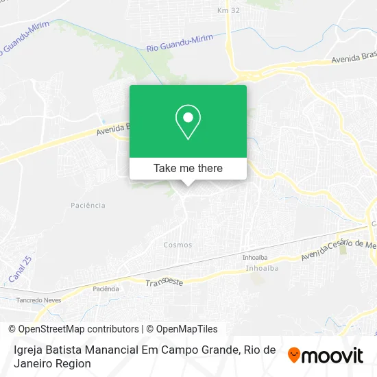 Igreja Batista Manancial Em Campo Grande map