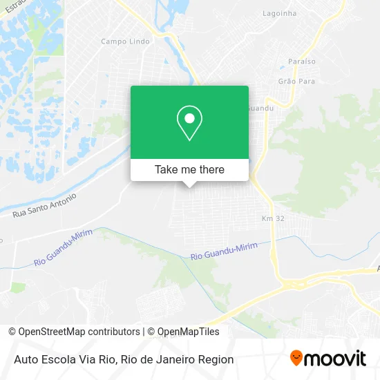 Auto Escola Via Rio map
