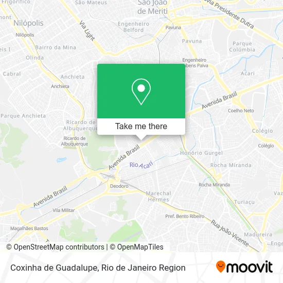 Coxinha de Guadalupe map