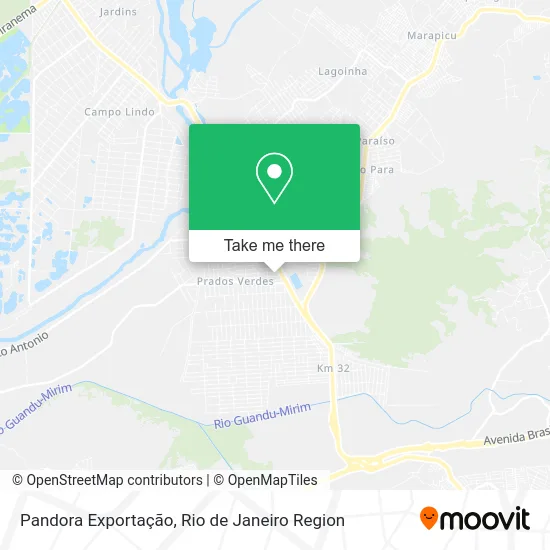Pandora Exportação map