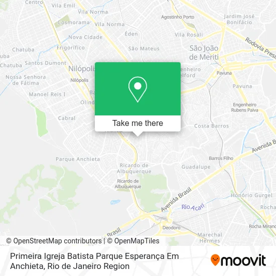 Primeira Igreja Batista Parque Esperança Em Anchieta map