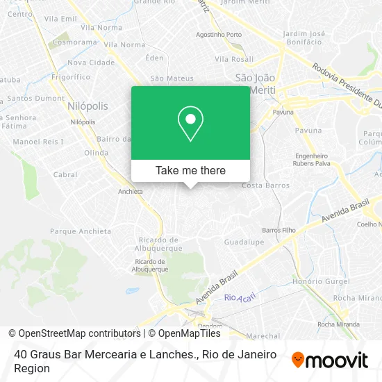 40 Graus Bar Mercearia e Lanches. map