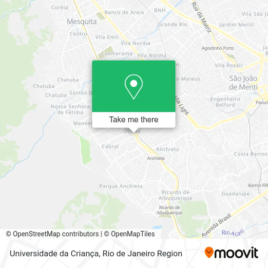 Universidade da Criança map