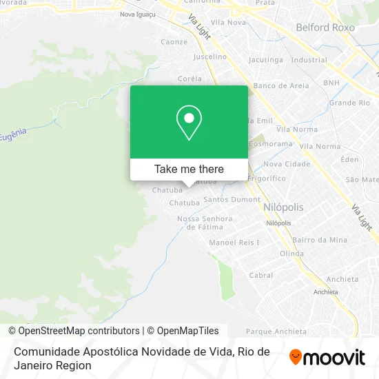 Comunidade Apostólica Novidade de Vida map