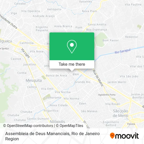 Assembleia de Deus Mananciais map