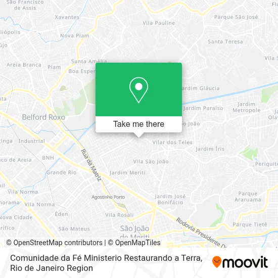 Comunidade da Fé Ministerio Restaurando a Terra map