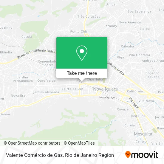 Valente Comércio de Gas map
