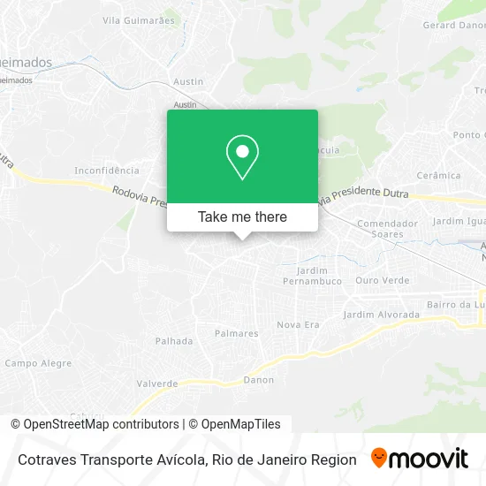 Cotraves Transporte Avícola map