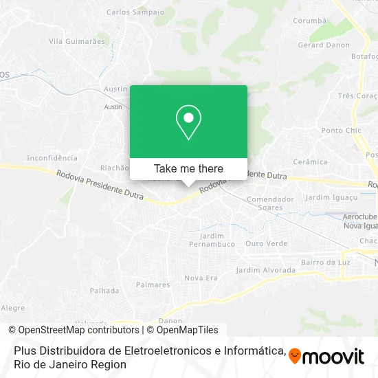 Plus Distribuidora de Eletroeletronicos e Informática map