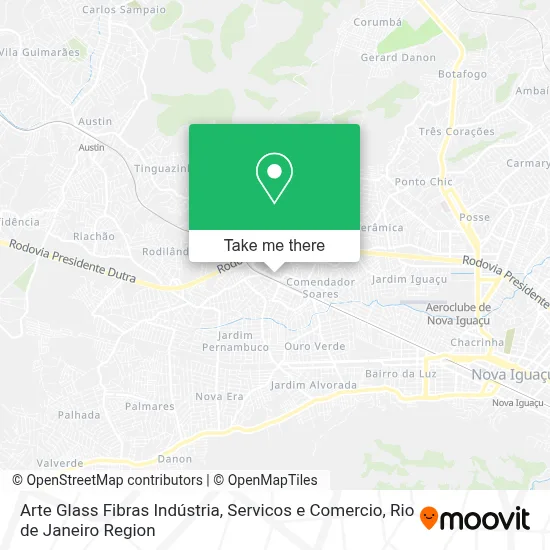 Arte Glass Fibras Indústria, Servicos e Comercio map