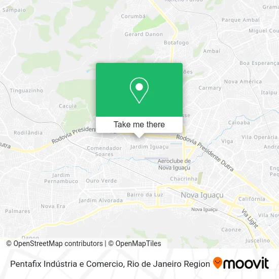 Pentafix Indústria e Comercio map