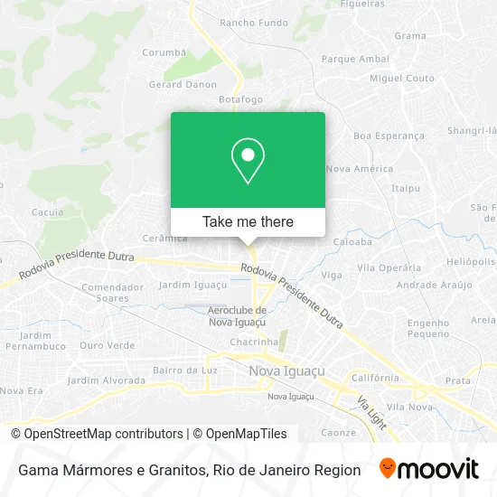 Gama Mármores e Granitos map