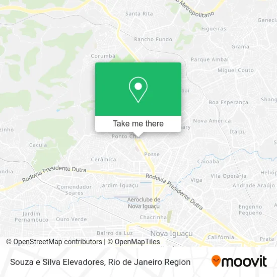 Souza e Silva Elevadores map