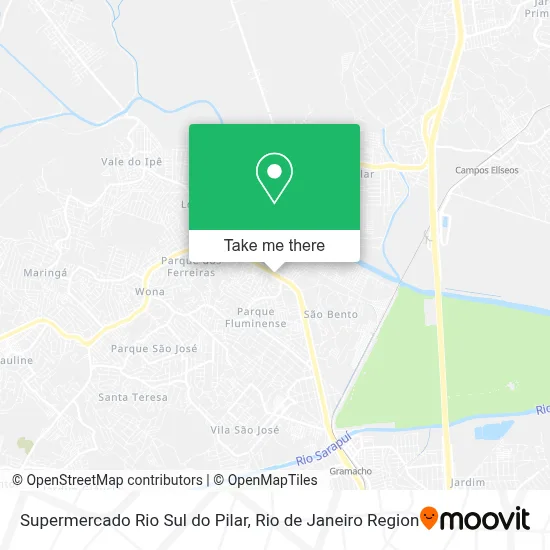 Supermercado Rio Sul do Pilar map