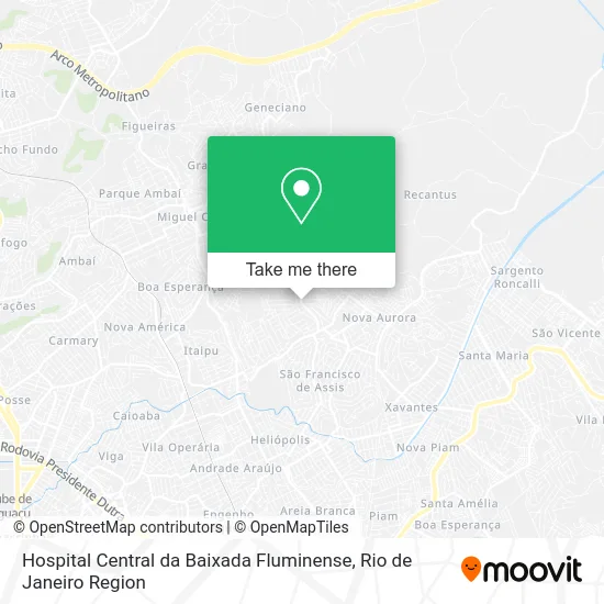 Hospital Central da Baixada Fluminense map
