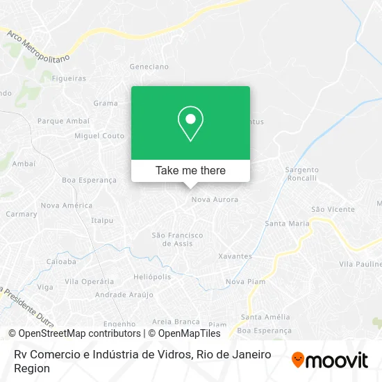 Rv Comercio e Indústria de Vidros map