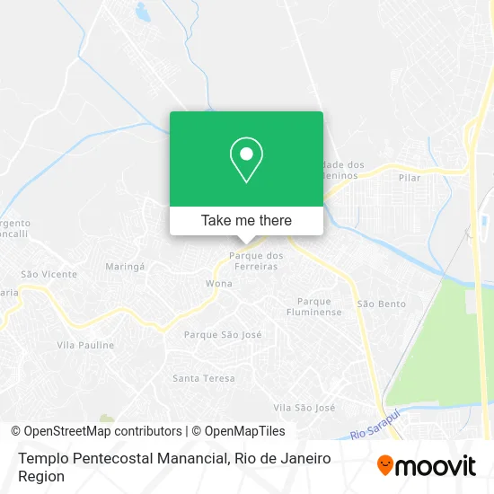 Templo Pentecostal Manancial map