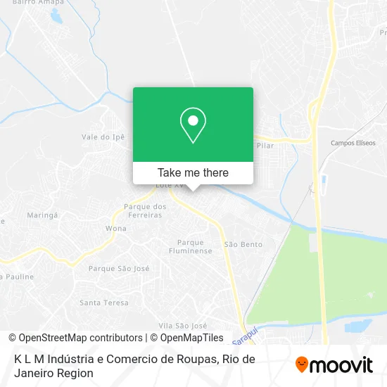 K L M Indústria e Comercio de Roupas map