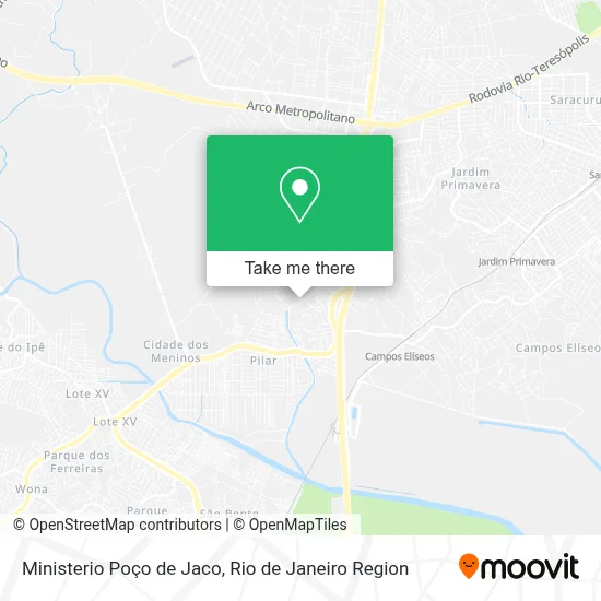 Ministerio Poço de Jaco map