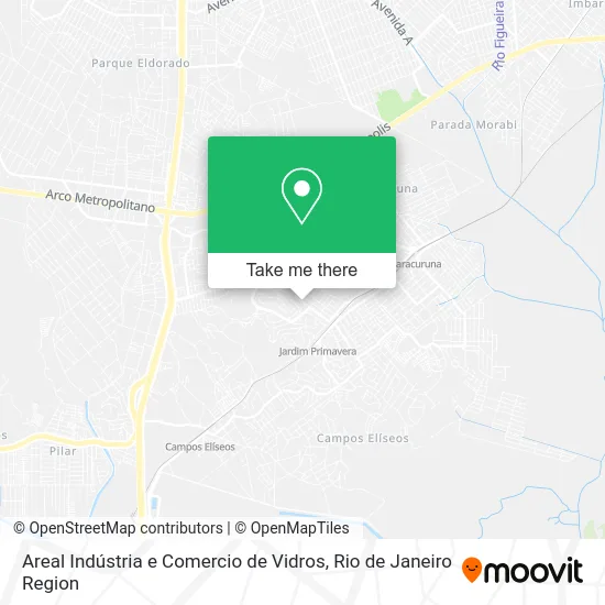 Areal Indústria e Comercio de Vidros map