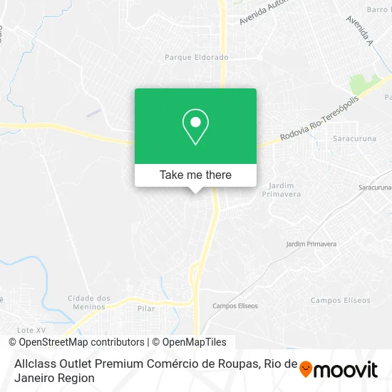 Allclass Outlet Premium Comércio de Roupas map