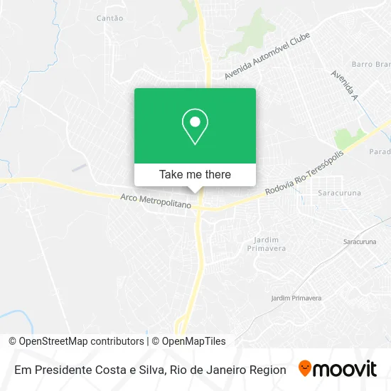 Em Presidente Costa e Silva map