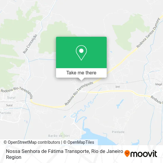 Nossa Senhora de Fátima Transporte map